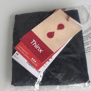🔥Thinx Black Women's Panties French cut Sz M new
